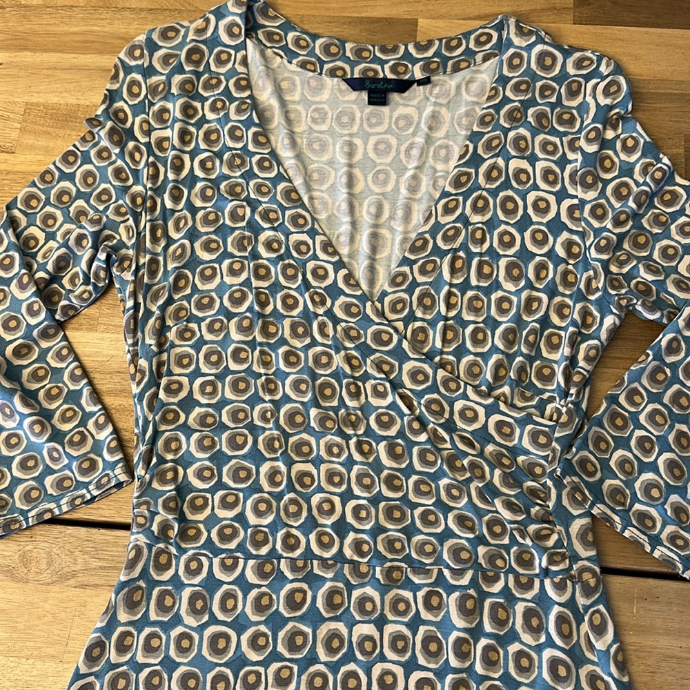 BODEN JERSEY FAUX WRAP DRESS - Picture 4 of 6